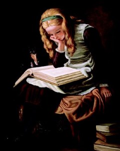5161~Girl-Reading-Book-Posters